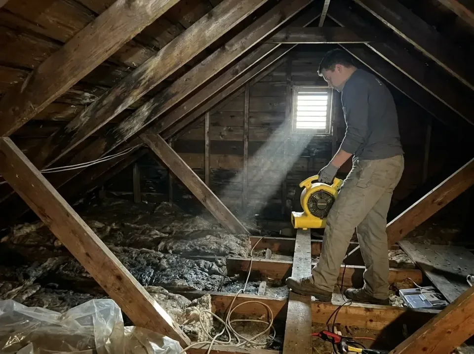 attic-water-damage-drying-proc-007 — frequently asked questions, Emergency Water Extraction & 24/7 Flood Response in Bloomin…